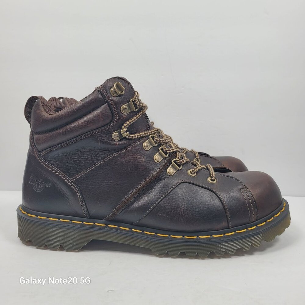 Dr. Martens Fynn Men's Brown Leather Work Boots AW004 US Size 12